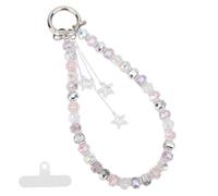Fukaisu Charm Telefono con Cristalli a Perline, Lanyard Cellulare Staccabile 11x11cm con Spaziatore Abbinato Accessori per Telefono Mobile Carini e alla Moda per Donne