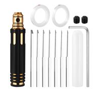 Fukaisu Kit Strumento Incisione Modelli, Scalpello Modelli con 7 Lame 0.1/0.2/0.4/0.6/0.8/1.0/2.0mm, Incisore Linee Linee Pannellatura Precisione per Gundam Incisione Resina GK Modellini Scala