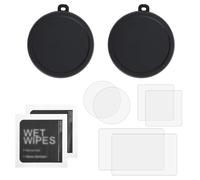 Fukaisu Protettore Schermo Lente per DJI Osmo Action 6, Protettori Schermo Anteriore/Posteriore Vetro Temperato HD Anti-Graffio Pellicola Lente con Cappuccio Silicone Senza Bolle Kit Accessori