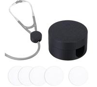Fukaisu Supporto per stetoscopio AirTag, supporto per stetoscopio digitale nero con 5 adesivi, scatola di sicurezza per stetoscopi digitali EKO CORE 500 e 3M Littmann CORE