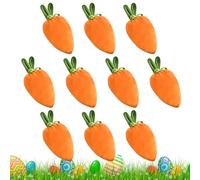 Fukamou Borse Regalo A Di Carota, Borsa A Di Carota In Tessuto Pasquale - 10 Sacchetti Per Caramelle Pasquali Con Coulisse | Cesto Pasquale Imbottito Sacchetti In Velluto Con Orecchie Di