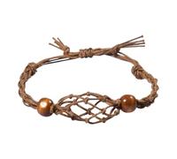 Fukamou Bracciale Porta Pietra Di, Braccialetti Di Ricambio In Corda Con Gabbie A Vuote Con Pietre Preziose, Bracciale Con Supporto Al Quarzo, Cavo Per Bracciale, Supporto Per Pietra