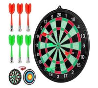 Fukamou Gioco per bambini con freccette magnetiche - Set di giochi da tavolo a due lati,Bersaglio per freccette con rullo portatile sicuro, set di freccette con punta morbida magnetica per sport su