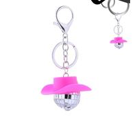 Fukamou Palla Da Discoteca | Portachiavi Con Palla Da Discoteca A Specchio,Cappello Da Cowboy Car Charm Specchietto Retrovisore Decor Disco Ball- Portachiavi Borsa Decorazione