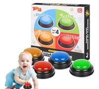 Fukamou Pulsante Cicalino Audio, Cicalino Gioco, Prop Per Spettacolo Di Gioco A Risposta Rapida In 4 Pezzi, Cicalino Del Per Rispondere, Per Dibattiti In Classe, Concorsi Per Indovinare