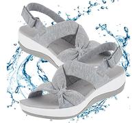 Fukamou Sandali ortopedici da Donna,Arch Support Sandali da Spiaggia con Zeppa Bassa | Comode Scarpe con Zeppa con Zeppa Bassa per L'Estate in Spiaggia, Escursioni a Piedi all'aperto Casual