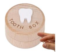Fukamou Scatola Per I Denti Da Latte, Scatola Per I Ricordi Dei Denti | Graziosa Scatola In Legno Intagliato Per Denti Da Latte - Contenitore Per I Denti Per Regalo Di Compleanno Per Baby Shower,