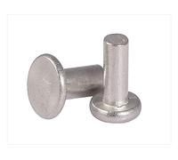 FUKKA Ribattini in Alluminio a Testa Piatta, M5X12, 150pcs, Argento