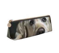 FUkker Astuccio per matite, astuccio per penne triangolari Astuccio portatile in pelle per ufficio scolastico,Adorabile cane Labrador