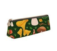 FUkker Astuccio per matite, astuccio per penne triangolari Astuccio portatile in pelle per ufficio scolastico,Modello a fungo