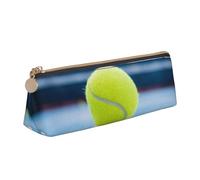 FUkker Astuccio per matite, astuccio per penne triangolari Astuccio portatile in pelle per ufficio scolastico,Pittura di palline da tennis
