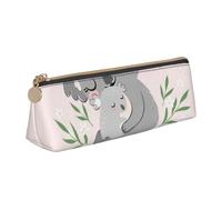 FUkker Astuccio per matite, astuccio per penne triangolari Astuccio portatile in pelle per ufficio scolastico,Mamma e bambino carini di Koala
