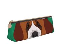 FUkker Astuccio per matite, astuccio per penne triangolari Astuccio portatile in pelle per ufficio scolastico,Cane San Bernardo