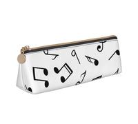 FUkker Astuccio per matite, astuccio per penne triangolari Astuccio portatile in pelle per ufficio scolastico,Tema musicale stampato