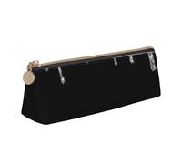 FUkker Astuccio per matite, astuccio per penne triangolari Astuccio portatile in pelle per ufficio scolastico,Glitter argento gocciola nero scintillante