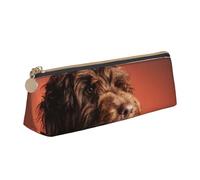FUkker Astuccio per matite, astuccio per penne triangolari Astuccio portatile in pelle per ufficio scolastico,Adorabile cane Cockapoo