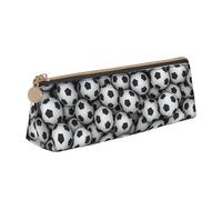 FUkker Astuccio per matite, astuccio per penne triangolari Astuccio portatile in pelle per ufficio scolastico,Mucchio Di Palloni Da Stampa