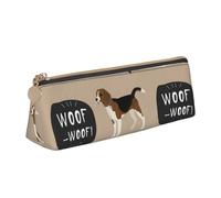 FUkker Astuccio per matite, astuccio per penne triangolari Astuccio portatile in pelle per ufficio scolastico,Bau Beagle