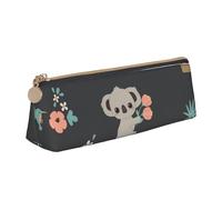 FUkker Astuccio per matite, astuccio per penne triangolari Astuccio portatile in pelle per ufficio scolastico,Simpatico animale Koala 3D