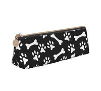 FUkker Astuccio per matite, astuccio per penne triangolari Astuccio portatile in pelle per ufficio scolastico,Orma di Zampa