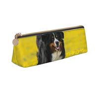 FUkker Astuccio per matite, astuccio per penne triangolari Astuccio portatile in pelle per ufficio scolastico,Felice Bovaro del Bernese