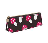 FUkker Astuccio per matite, astuccio per penne triangolari Astuccio portatile in pelle per ufficio scolastico,Modello di fungo fungo