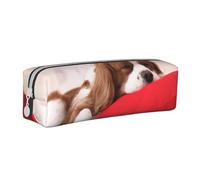 FUkker Astuccio portapenne, astuccio portapenne in pelle, astuccio portapenne, organizer per cancelleria, astuccio portapenne, Modello Cavalier King Charles Spaniel