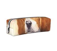 FUkker Astuccio portapenne, astuccio portapenne in pelle, astuccio portapenne, organizer per cancelleria, astuccio portapenne, Testa di Beagle acquerello