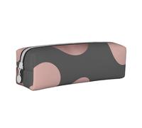 FUkker Astuccio portapenne, astuccio portapenne in pelle, astuccio portapenne, organizer per cancelleria, astuccio portapenne, Eleganti cerchi neri rosa cipria in oro rosa finto