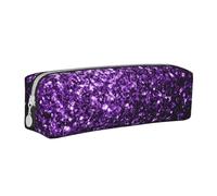FUkker Astuccio portapenne, astuccio portapenne in pelle, astuccio portapenne, organizer per cancelleria, astuccio portapenne, Bellissimo glitter viola