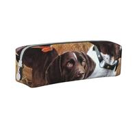 FUkker Astuccio portapenne, astuccio portapenne in pelle, astuccio portapenne, organizer per cancelleria, astuccio portapenne, Caduta del cane da ferma tedesco a pelo corto