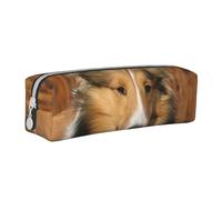 FUkker Astuccio portapenne, astuccio portapenne in pelle, astuccio portapenne, organizer per cancelleria, astuccio portapenne, Adorabile cane Sheltie