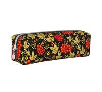 FUkker Astuccio portapenne, astuccio portapenne in pelle, astuccio portapenne, organizer per cancelleria, astuccio portapenne, Mirtillo rosso russo tradizionale