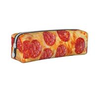 FUkker Astuccio portapenne, astuccio portapenne in pelle, astuccio portapenne, organizer per cancelleria, astuccio portapenne, Pizza ai peperoni 3D