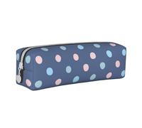 FUkker Astuccio portapenne, astuccio portapenne in pelle, astuccio portapenne, organizer per cancelleria, astuccio portapenne, Pastello Punti Sfondo Blu Navy