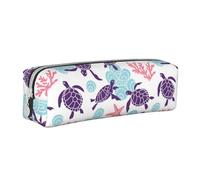 FUkker Astuccio portapenne, astuccio portapenne in pelle, astuccio portapenne, organizer per cancelleria, astuccio portapenne, Stella marina retrotartaruga