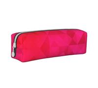 FUkker Astuccio portapenne, astuccio portapenne in pelle, astuccio portapenne, organizer per cancelleria, astuccio portapenne, Triangolo geometrico fucsia