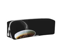 FUkker Astuccio portapenne, astuccio portapenne in pelle, astuccio portapenne, organizer per cancelleria, astuccio portapenne, Caffè caldo con il chicco di caffè