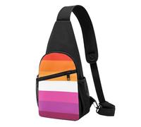 FUkker Borsa a tracolla, borsa a tracolla in diagonale borsa da viaggio per escursionismo borsa a tracolla borsa da giorno unisex,Bandiera dell'orgoglio lesbico