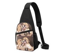 FUkker Borsa a tracolla, borsa a tracolla in diagonale borsa da viaggio per escursionismo borsa a tracolla borsa da giorno unisex,Bacia i cuccioli di bulldog inglese