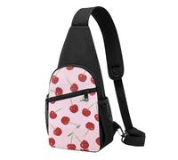 FUkker Borsa a tracolla, borsa a tracolla in diagonale borsa da viaggio per escursionismo borsa a tracolla borsa da giorno unisex,Ciliege Ciliege Sul Colore Rosa