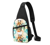 FUkker Borsa a tracolla, borsa a tracolla in diagonale borsa da viaggio per escursionismo borsa a tracolla borsa da giorno unisex,Cervo giraffa