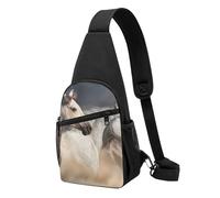 FUkker Borsa a tracolla, borsa a tracolla in diagonale borsa da viaggio per escursionismo borsa a tracolla borsa da giorno unisex,Immagine del cavallo selvaggio
