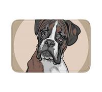 FUkker Cane Boxer, Zerbino, zerbino antiscivolo per interni, zerbino per esterni, tappeto per patio, zerbino con orlo 40x60 cm per cucina