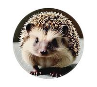 FUkker Riccio carino, Tappetino per mouse rotondo, tappetino per mouse piccolo con base in gomma antiscivolo, tappetino per mouse impermeabile da 8 pollici