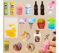 FUKPO Accessori Casa Delle Bambole Mini Set, Miniature Oggetti 1 12, Alimentari Decorazioni Gnomo Bevande Cibo Alimento Miniatura Natale