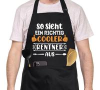 FUKPO Grembiule da cucina da uomo e da donna, nero, regolabile, grembiule da barbecue per uomini, divertente grembiule da uomo con tasche, grembiule da cucina in cotone da uomo personalizzato,