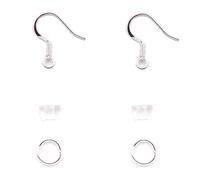 Fukugems Jewelry Manufacturing Orecchini di alta qualità, 100/50 paia di orecchini a forma di gancio, orecchini posteriori, orecchini lineari Silver