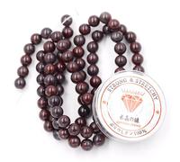 Fukugems Perline con Stretch Cord per Gioielli Che Fanno Perline di Pietra sciolte per DIY Energy Stone Healing Power Bracelet 10mm=76 Pezzi e 1 Rotolo Cavo Poppy Jasper 10mm