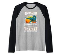Fukuisaurus Dinosaurs Never Went To The Vet Veterinarian Maglia con Maniche Raglan